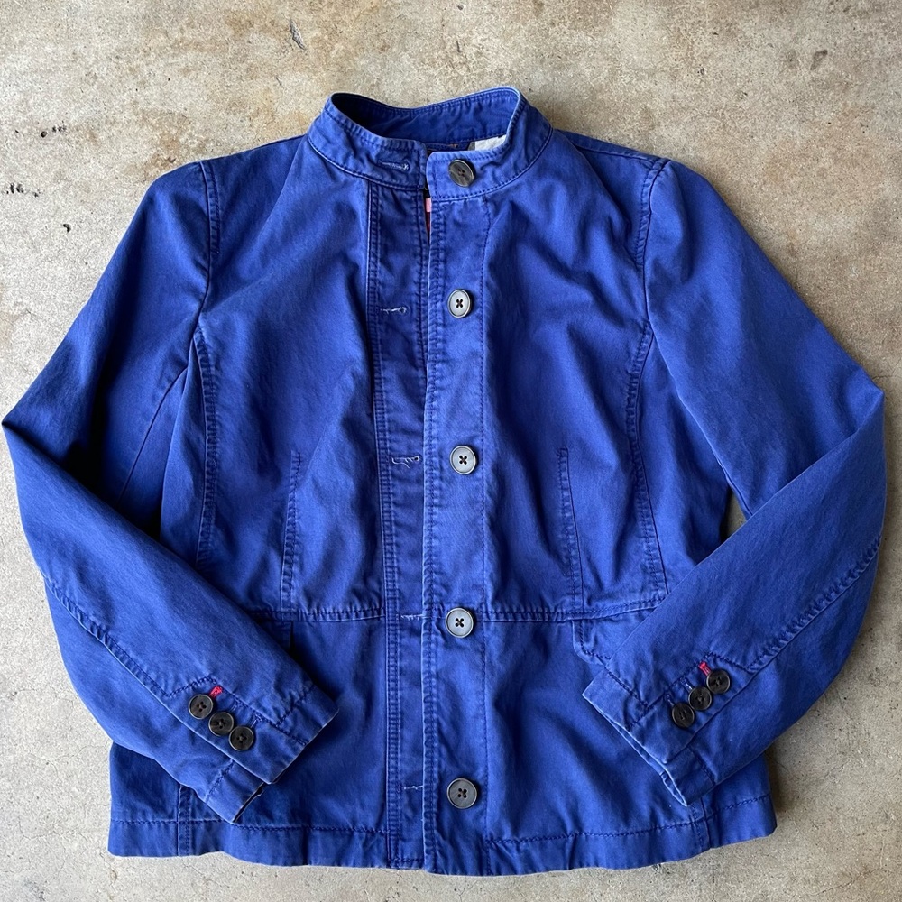 Talbots Collarless Button Front Blazer Jacket Siz… - image 1